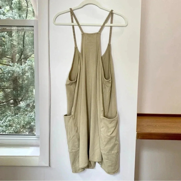 New Free People Movement Hot Shot Romper Onesie Kelp Taupe Tan XS - Picture 6 of 10